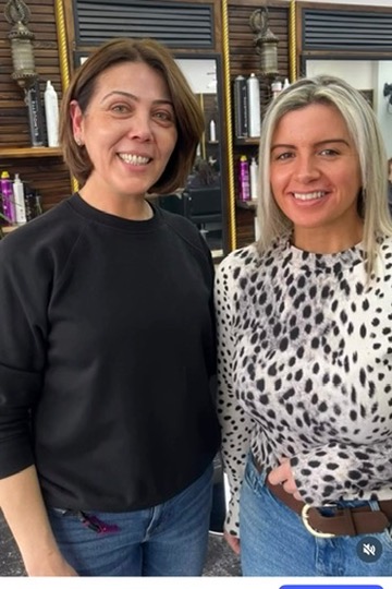 Client with fresh haircut, Finchley Central salon